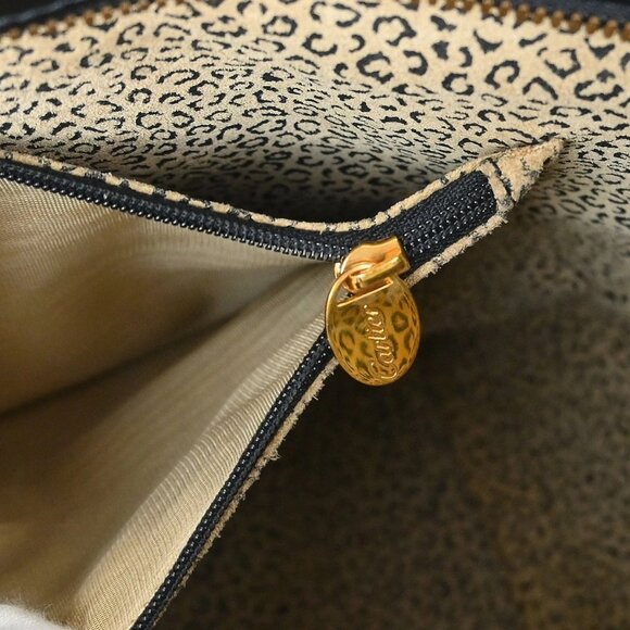 Cartier Black Leather Panthere 2way Tote Handbag - Picture 9 of 12